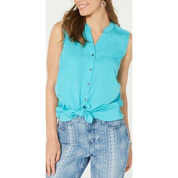 Style & Co Shirt Top Large Sleeveless Relaxed - Picture 5 of 5